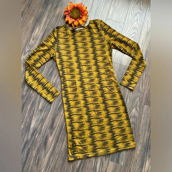 🦋B2G1🦋AMERICAN APPAREL Hyena Print Open Back Long Sleeved Midi Dress | MED | - Picture 3 of 9